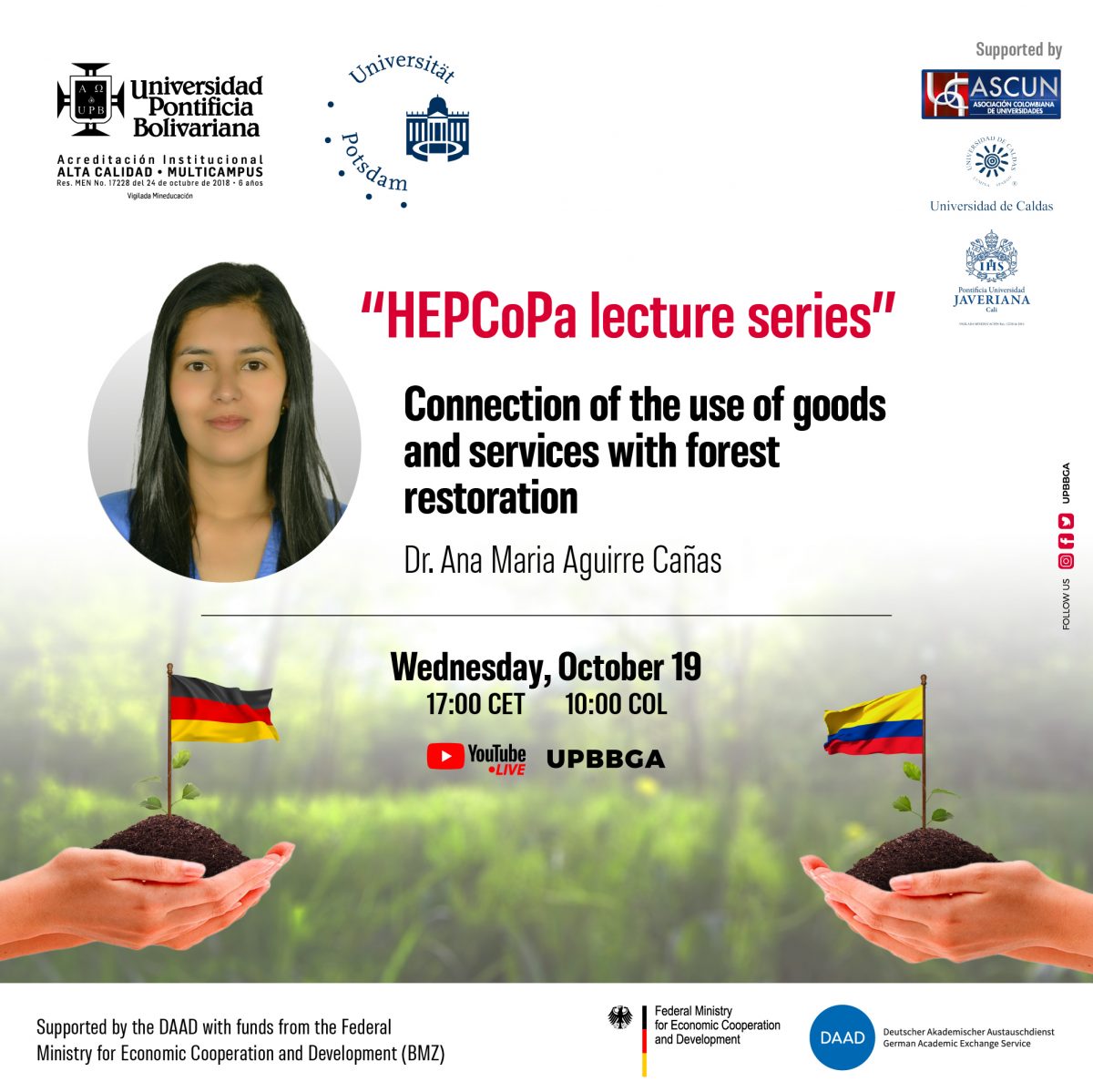 Start unserer Ringvorlesung zu den SDGs: Connection of the use of goods and services with forest restoration – Ana María Aguirre Cañas
